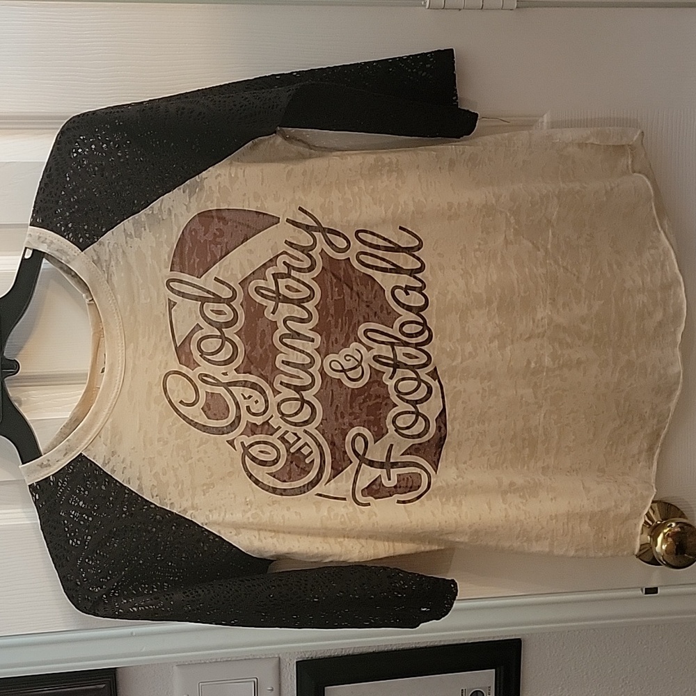 'God, Country & Football' 3/4 sleeve Shirt